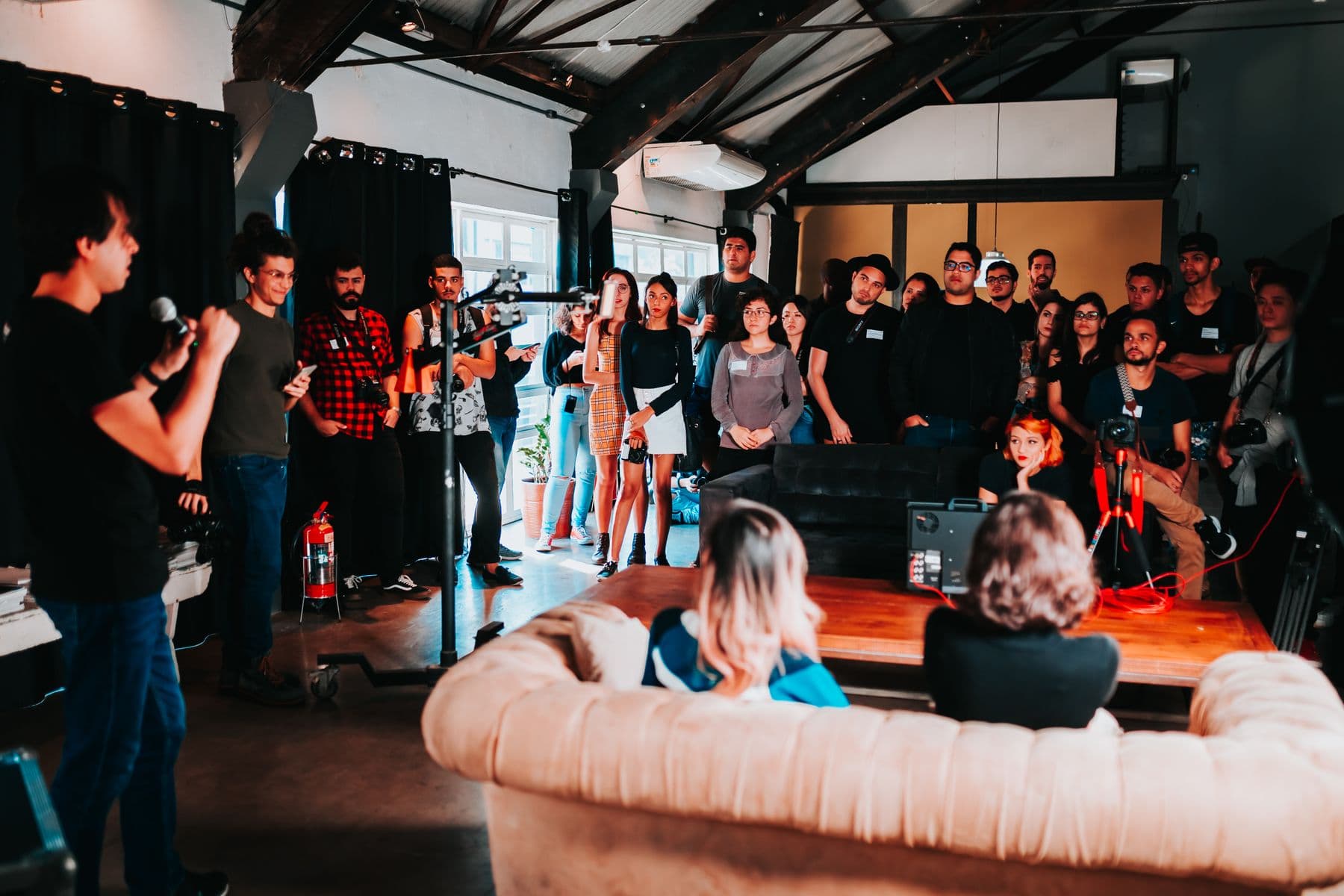 Audience seated in a conference or show venue